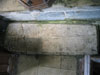 stone coffin lid in north transept